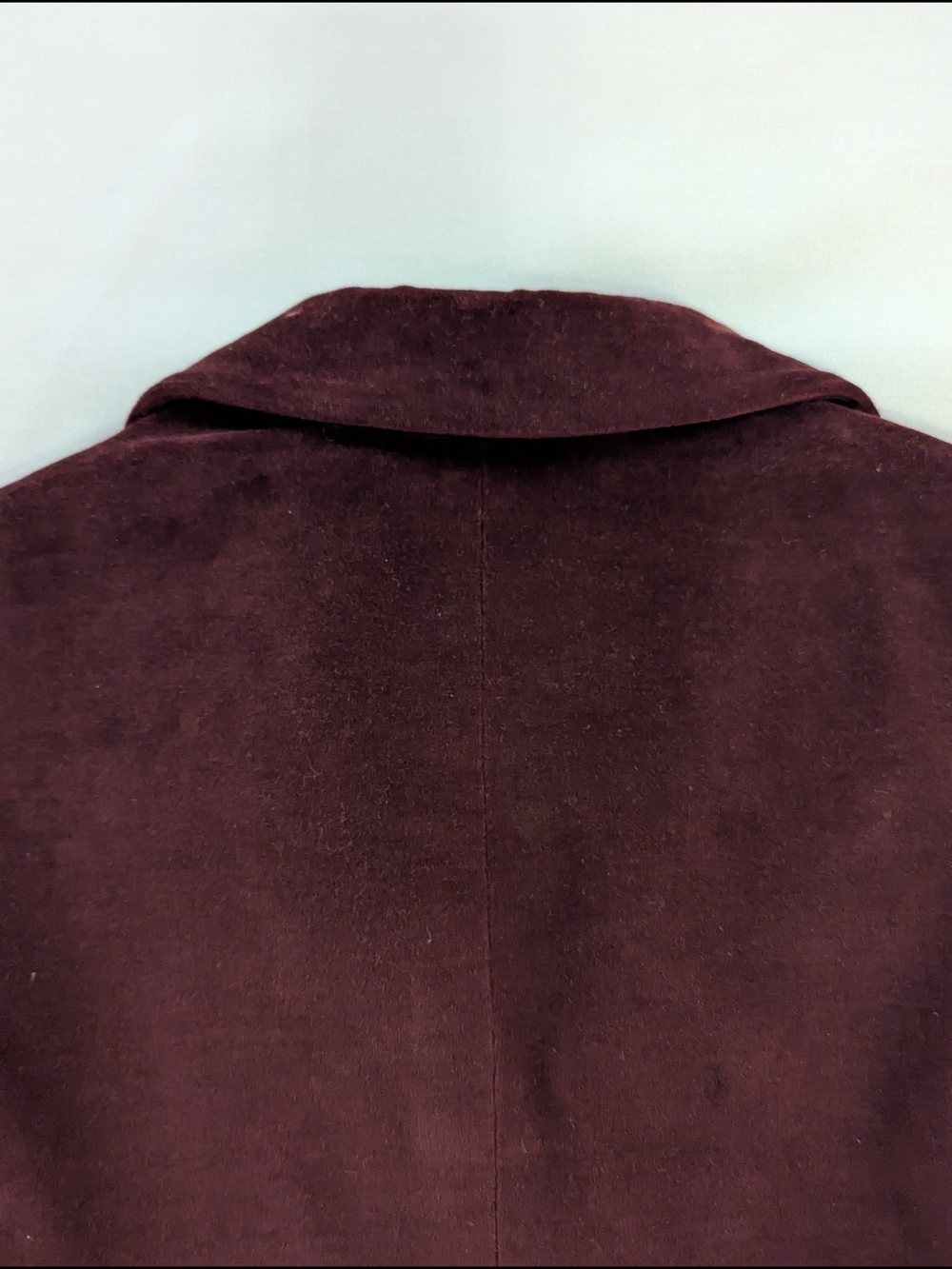 Vintage 90s Ralph Lauren Burgundy Plum Velvet Cropped Blazer Jacket Made in USA - Picture 8 of 16